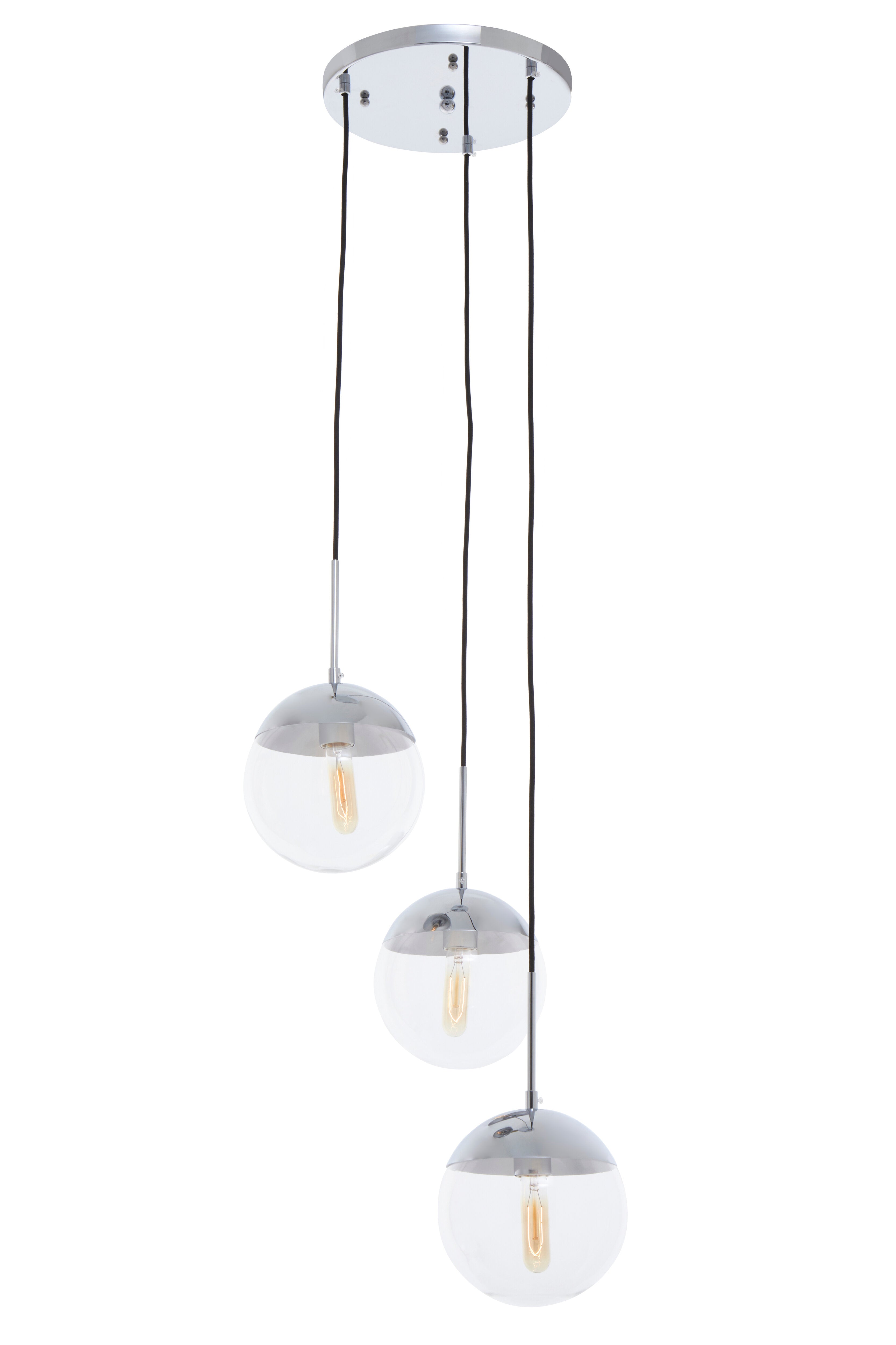 Kidston Chrome Finish 3 Pendant Light